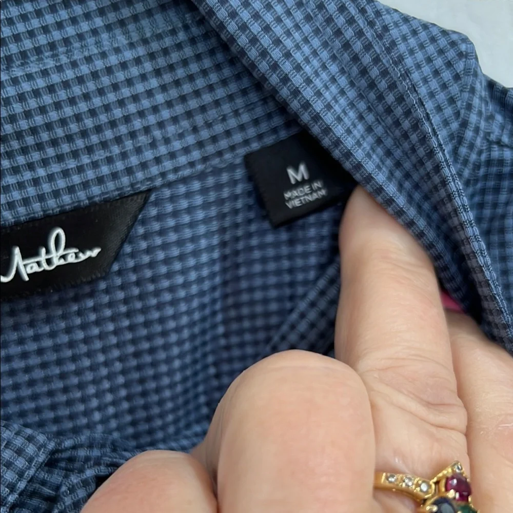 Travis Mathew Blue Polo Shirt Cotton Blend size medium - Picture 4 of 6